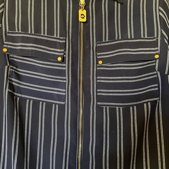 MICHAEL Michael Kors Size Small Zippered Long Sleeve Blouse - Picture 6 of 11